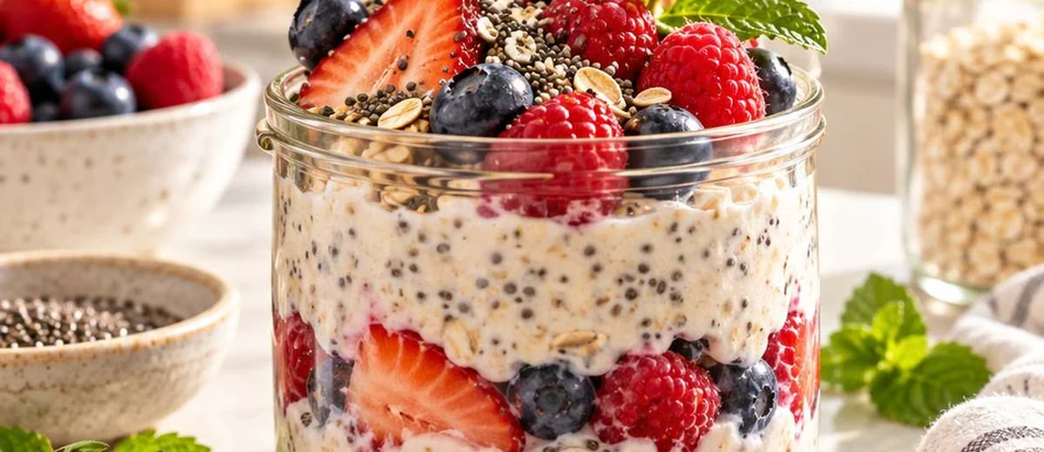 Raspberry vanilla overnight oats