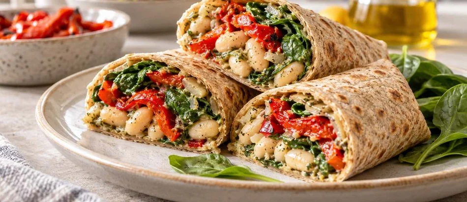 White bean Tuscan wraps